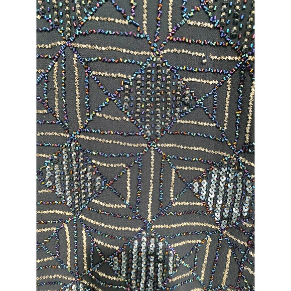 Night Scene - Sequin mother of bride formal Special occasion Navy dress size 6X - Picture 4 of 6